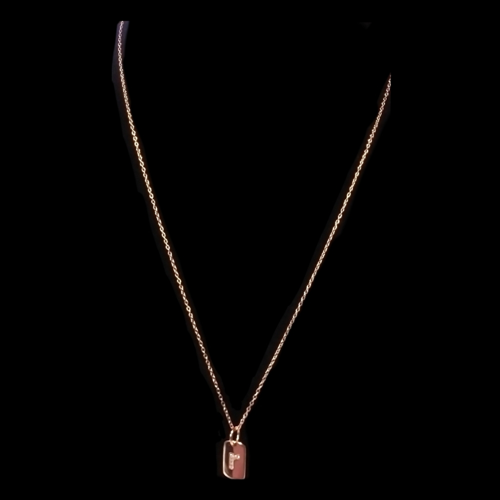 Rose Gold Toned 925 Sterling Silver r Pendant